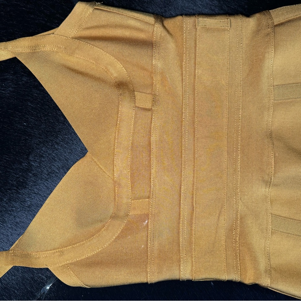 House of CB Gold Textured Dress